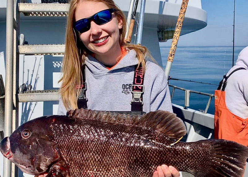 a tautog caught in april