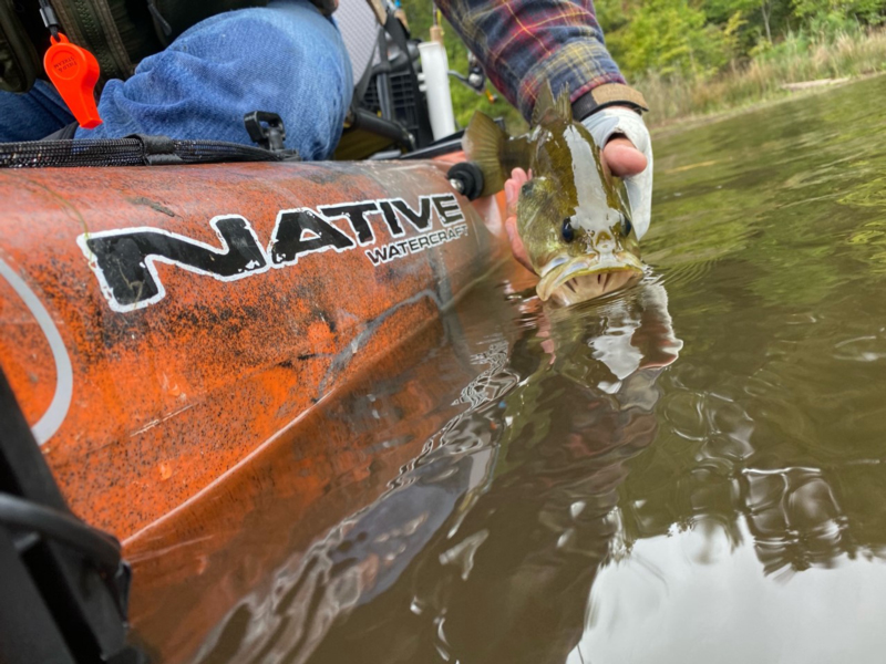 kayak fishing for bass