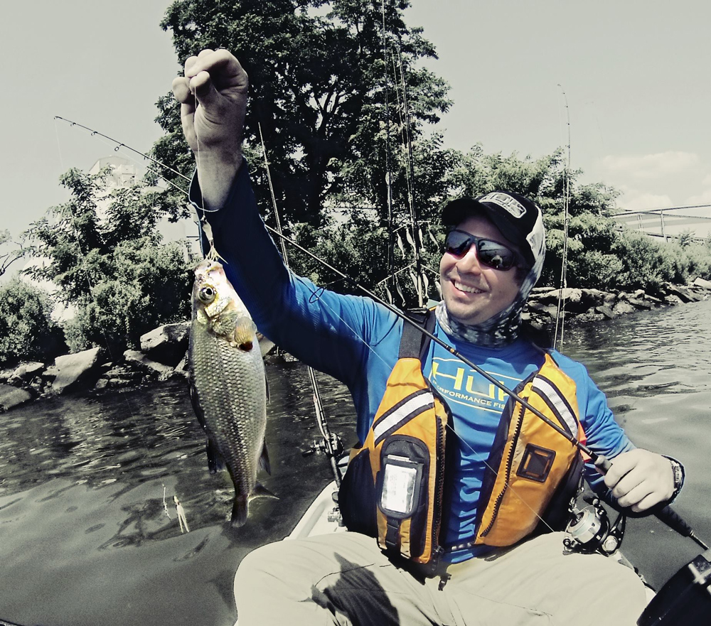 alan battista fishing from a kayak