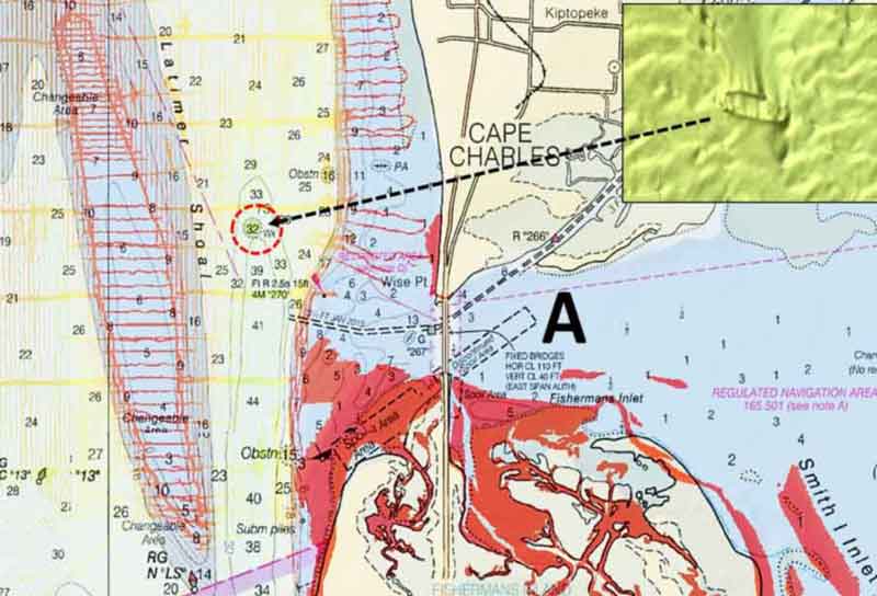 chart of cape charles fishing near cbbt