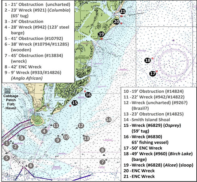 fishing chart for lower eastern shore of virginia