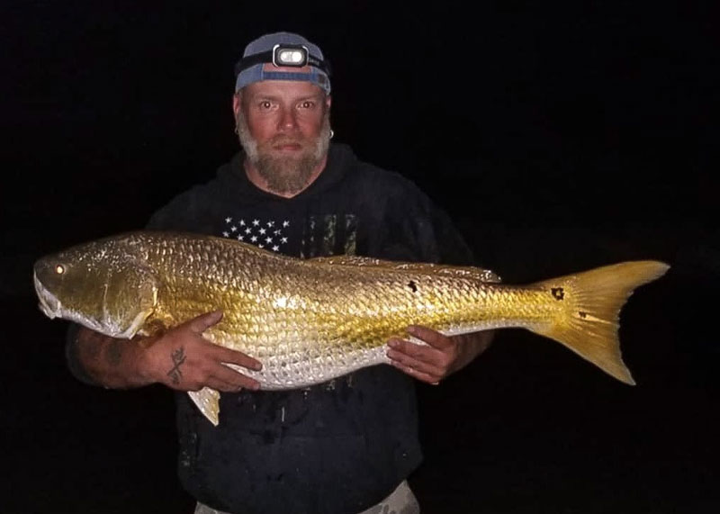 surf fishing for bull redfish on assateague