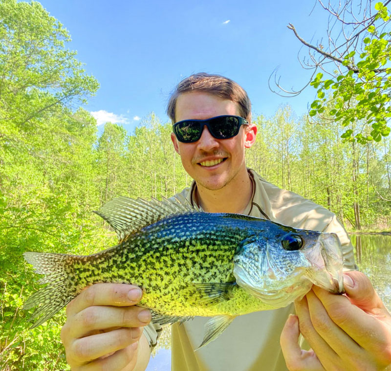 fishtalk fishing reports editor with a crappie