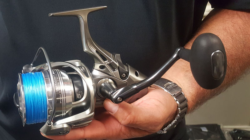 fully spooled fishing reel