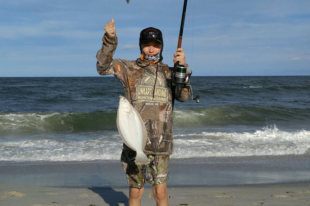 surf fishing for flounder