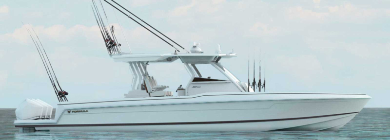 formula 387 center console fish boat