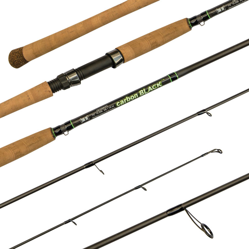 game on carbon black inshore fishing rod