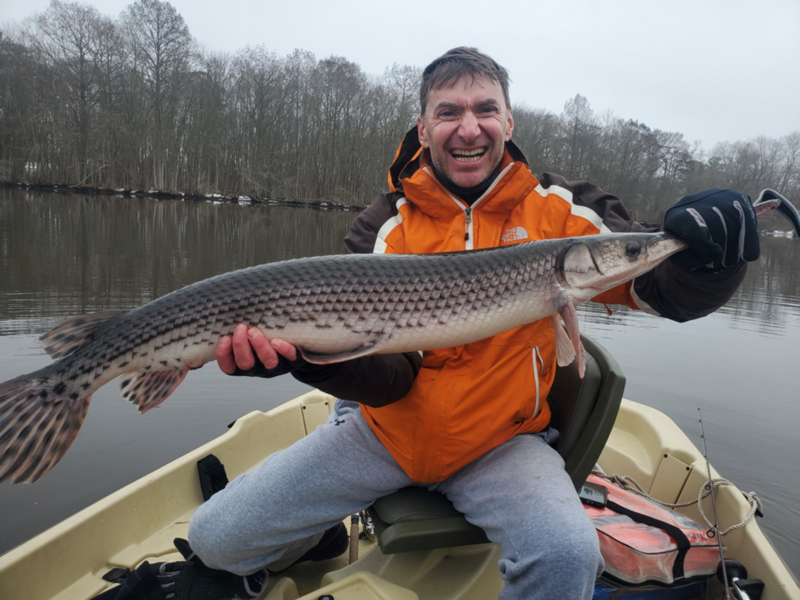 gar caught while fishing