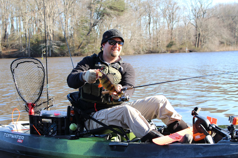 catching fish on a kayak