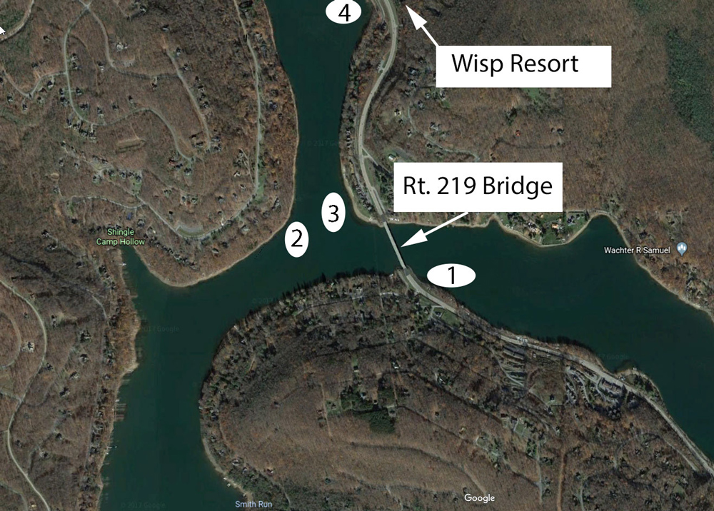 map of deep creek lake