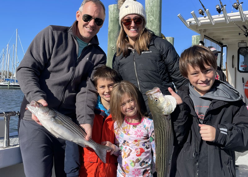 fishing party in the middle chesapeake bay