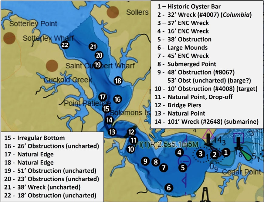 fishing hotspots chart patuxent river