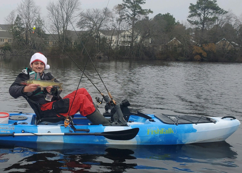 kayak fishing in a pickerel tournament