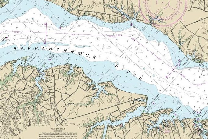 chart for middle rappahannock river