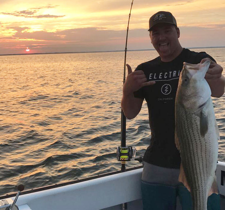 striper fishing from rock hall