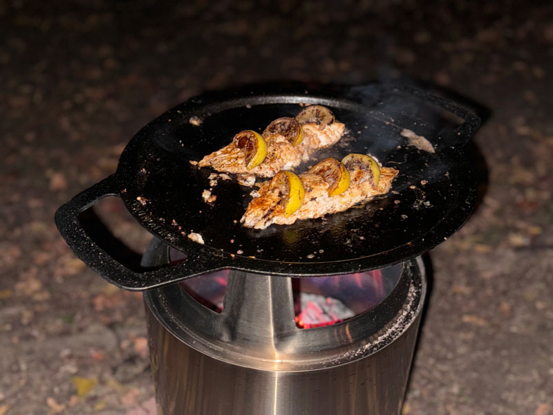 cooking on a solo stove ranger