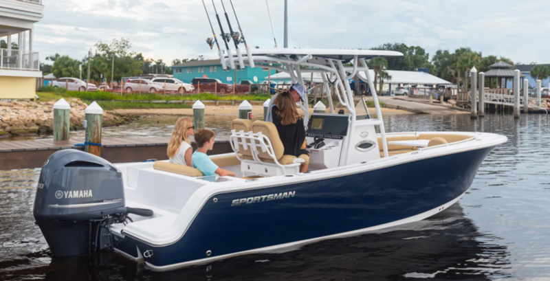 sportsman 242 open center console fishing boat