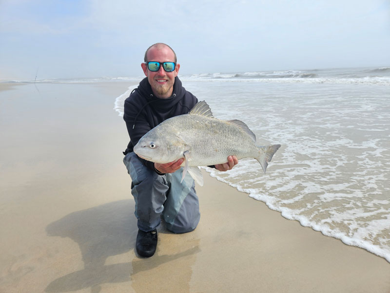 surf fishing in april