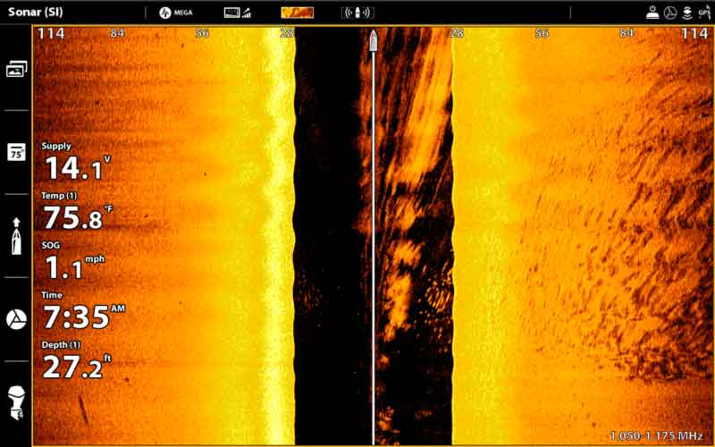 fish on a humminbird side imaging unit