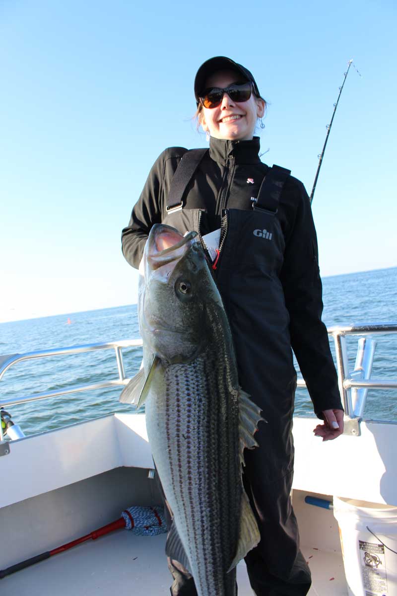 girl with big rockfish