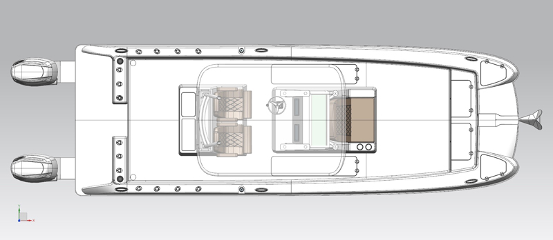 twin vee 26 drawing