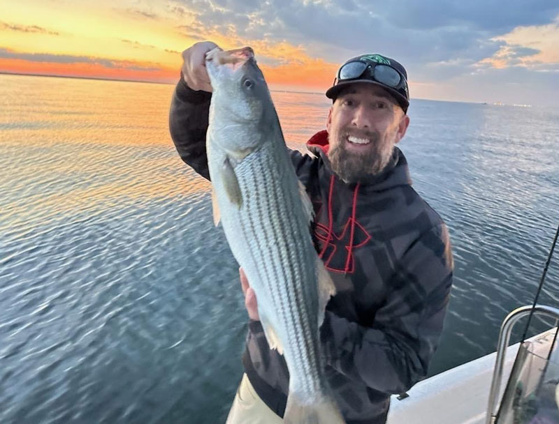 sunrise striper in the upper bay