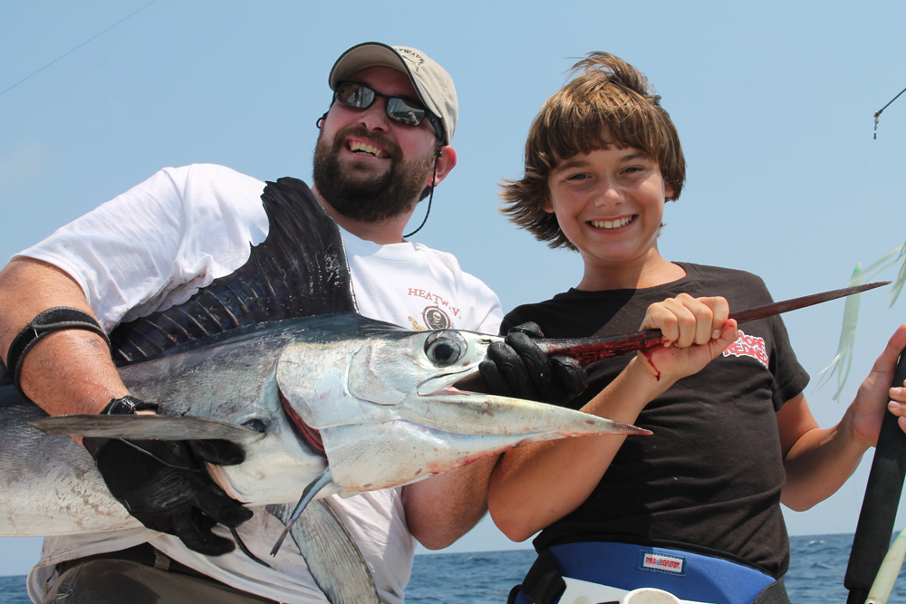 caught a white marlin