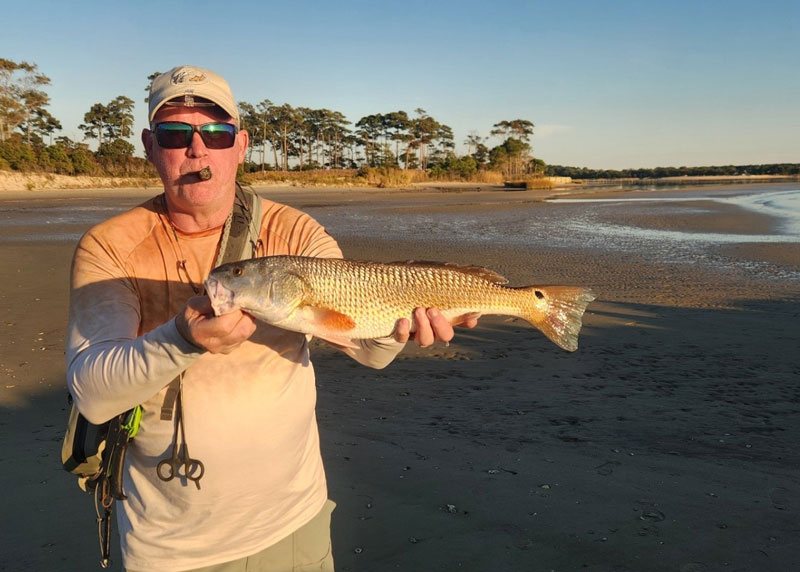 redfish caught from shore